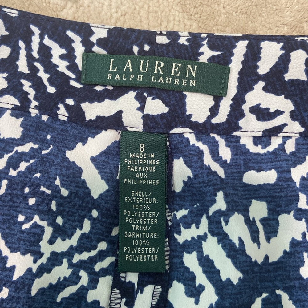 Lauren Ralph LRL Womens Size 8 Pleated Shorts Navy Blue White
Print Pockets - Picture 5 of 5